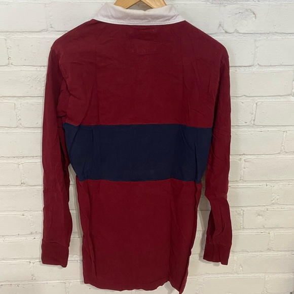 Hollister icon logo chest panel long sleeve rugby polo - Picture 9 of 10